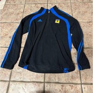 Adidas Tigres UANL 2010 authentic black and blue quarter-zip jacket large